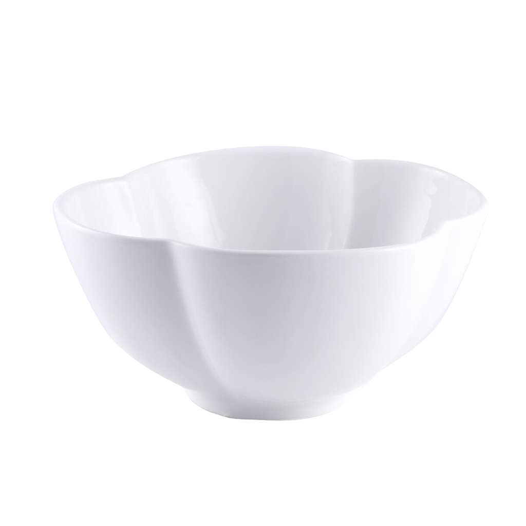 Porceletta Ivory Porcelain Flower Deep Bowl 17.5 cm