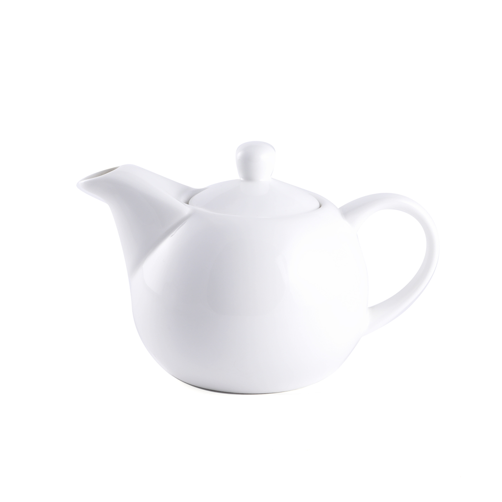 Porceletta Ivory Porcelain Tea pot coup shape 380 ml