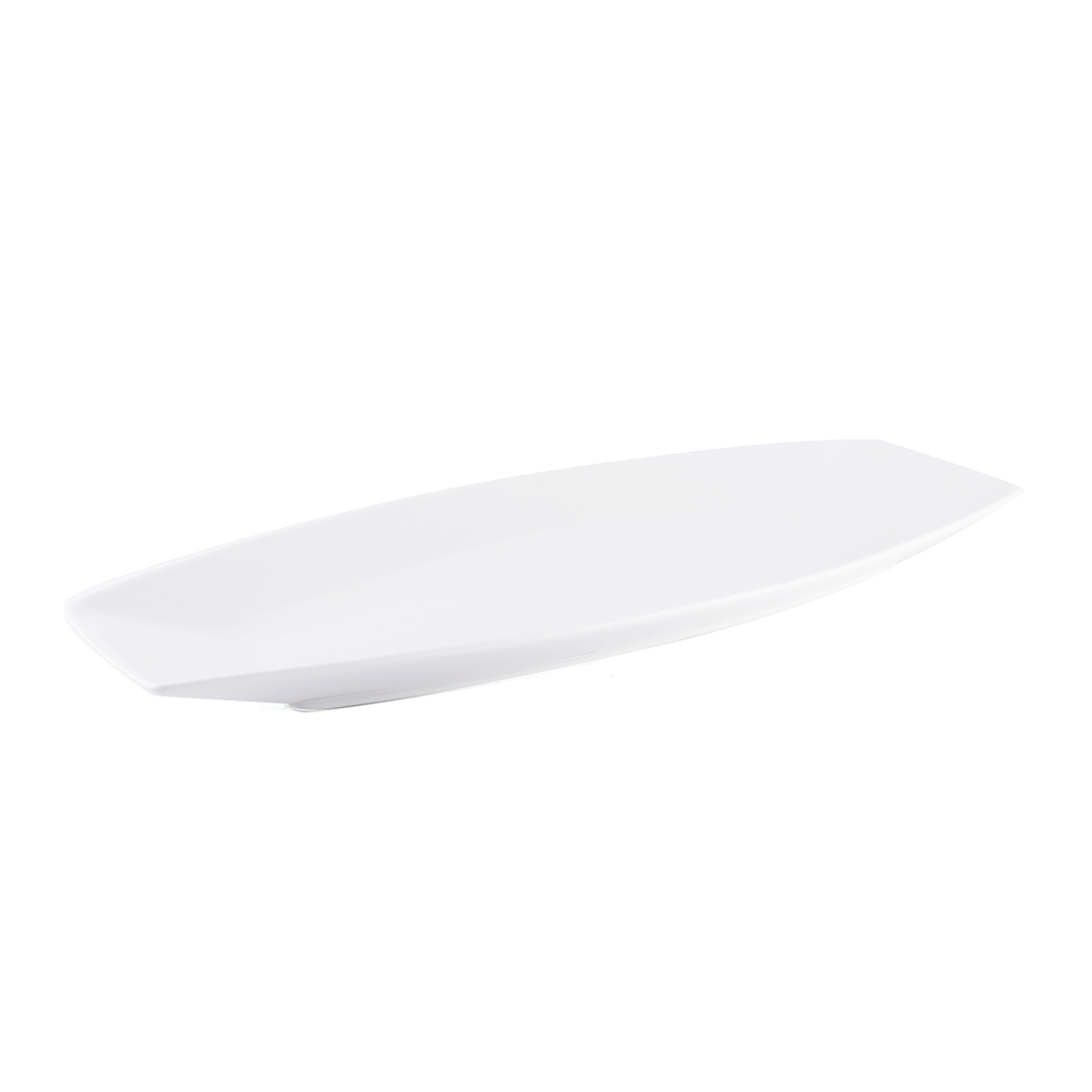Porceletta Ivory Porcelain Boat Rectangular Plate 24"