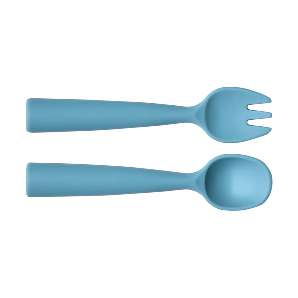 Vague Silicone Spoon & Fork Set for Kids