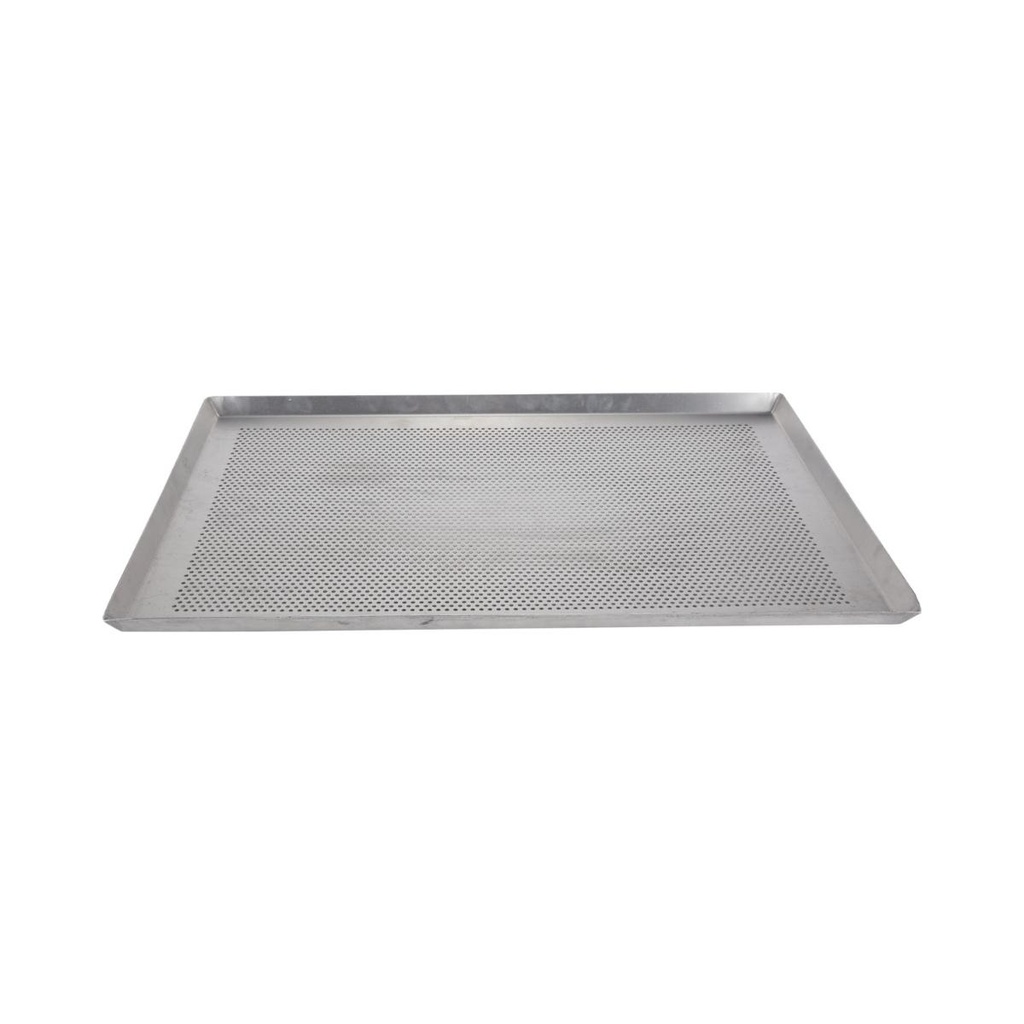 Vague Rectangular Perforated Aluminum Alloy Baking Tray 60 x 40 x 1.9 cm Plain Surface