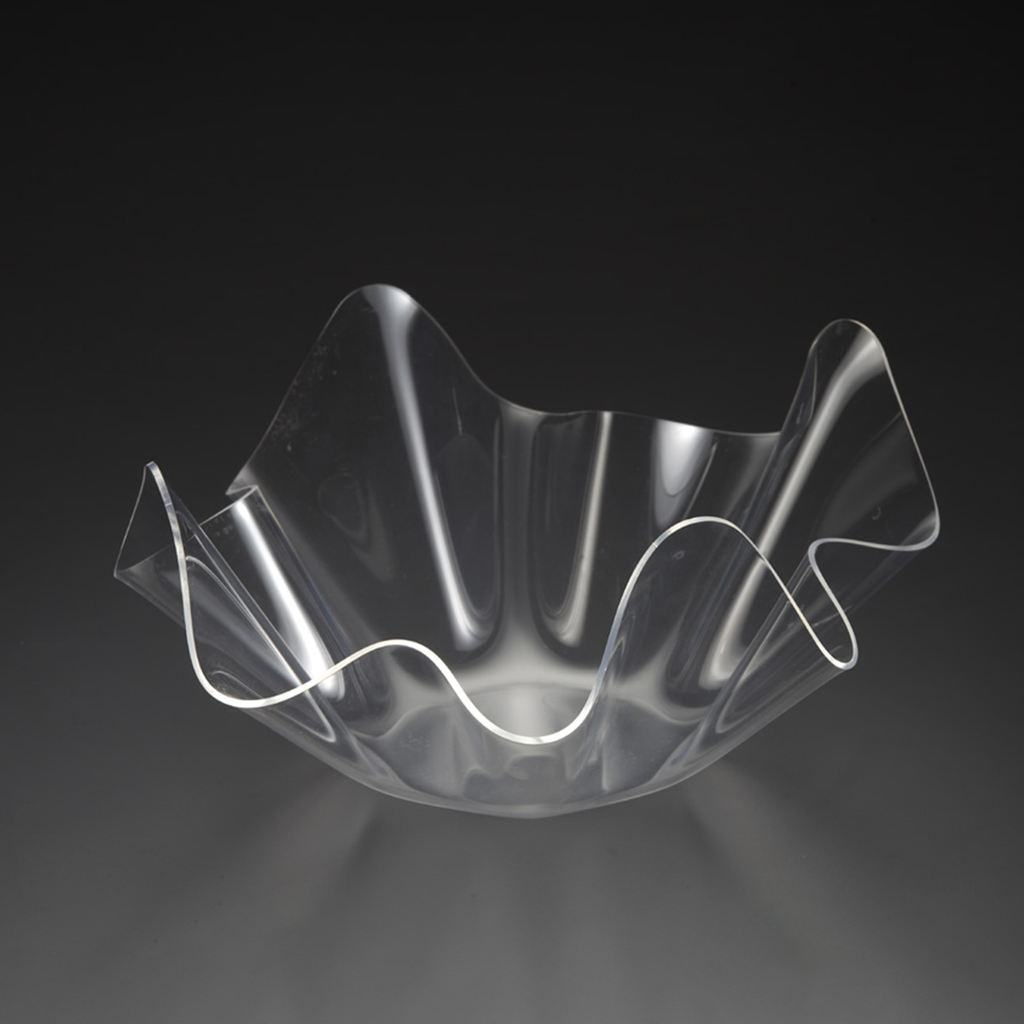 Vague Acrylic Rect Fruit Bowl 54 cm Clear