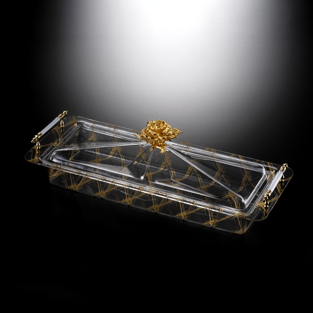 Vague Acrylic Serving Set - Gold