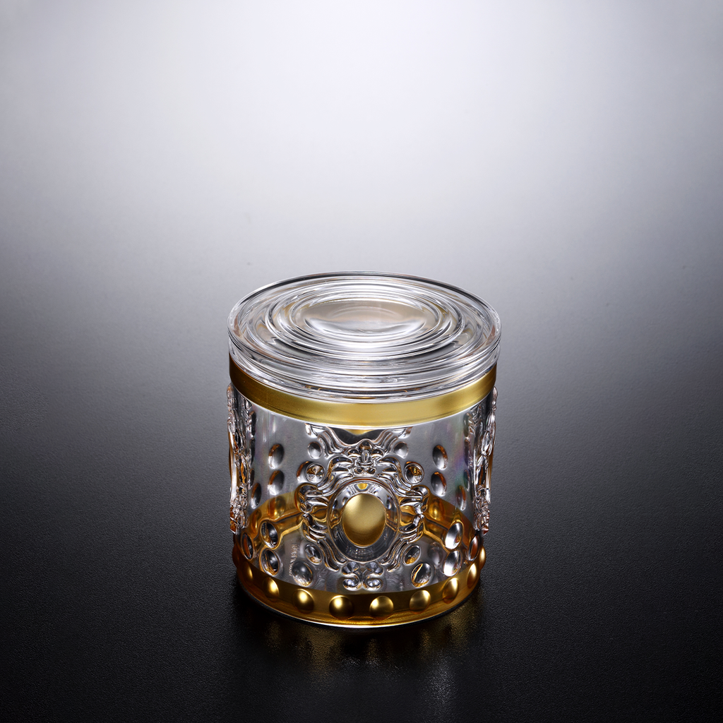 Vague Acrylic Golden Jar Small