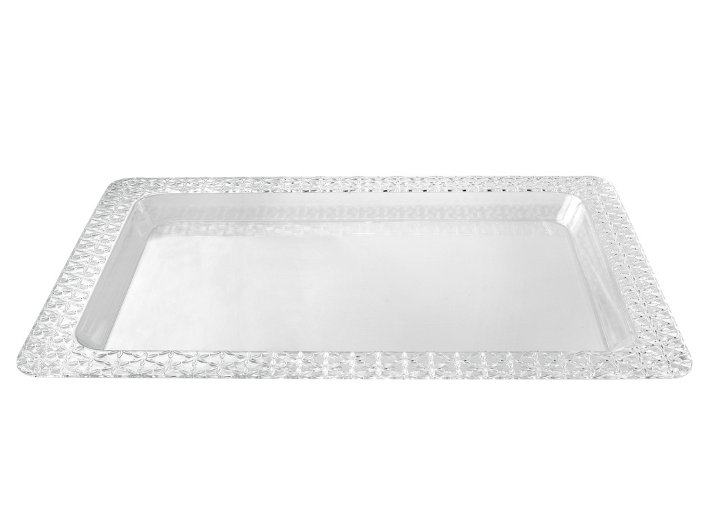 Vague Acrylic Transparent Rectangular Tray 55 cm x 40 cm Daisy Deisgn