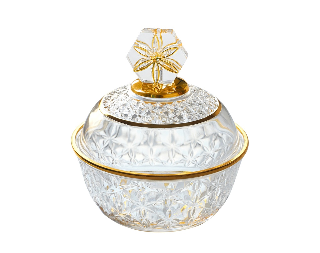 Vague Acrylic Transparent & Golden Candy Bowl Dia: 18.3 cm Daisy Deisgn
