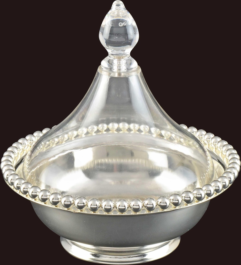 Vague Silver Steel Dates Bowl Set 15 cm