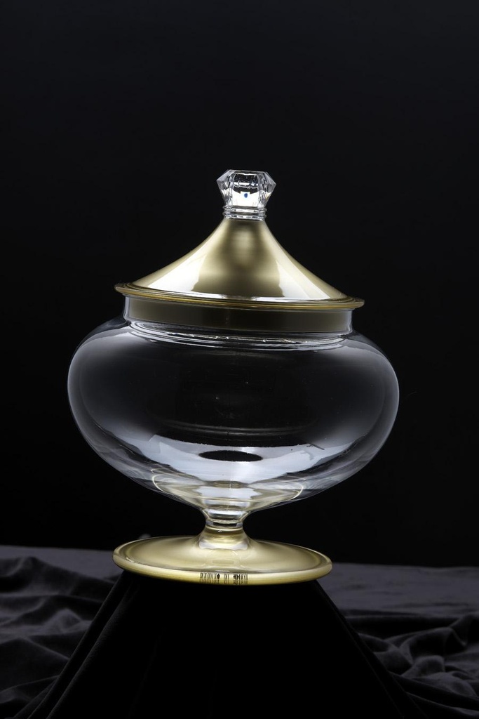 Vague Acrylic Crown Candy Box Large Golden