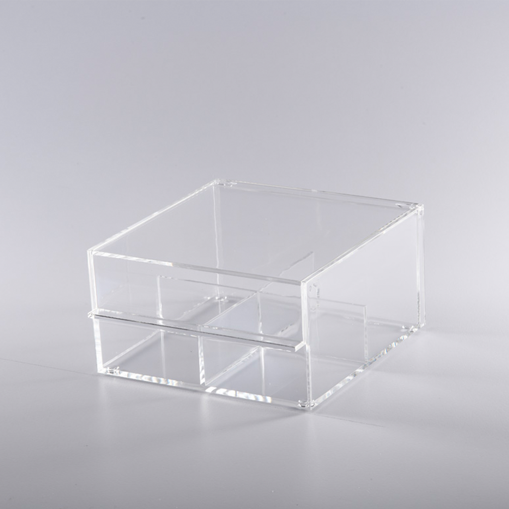 Vague Acrylic 4 Compartments Serving Tea Box