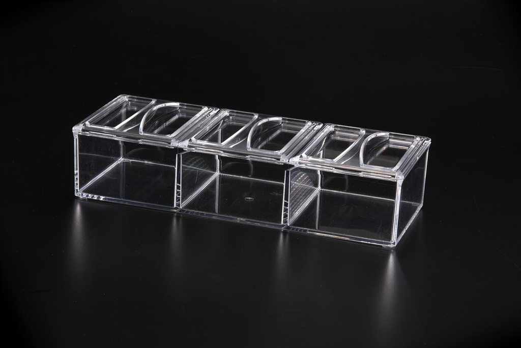 Vague Acrylic Serving 3 Compartment Set