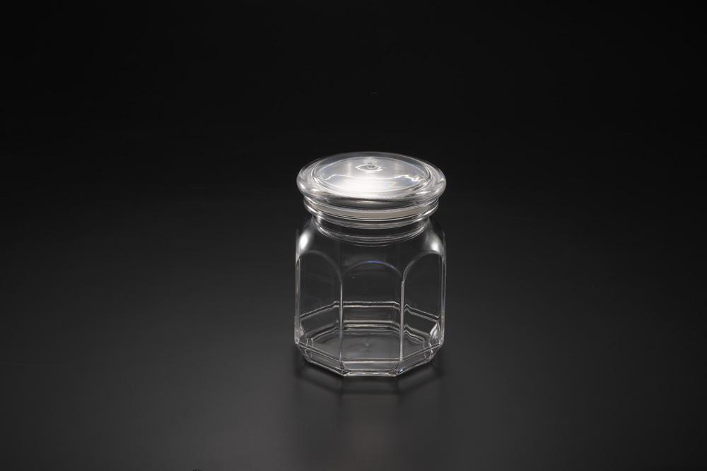 Vague Acrylic Clear Belly Jar Medium