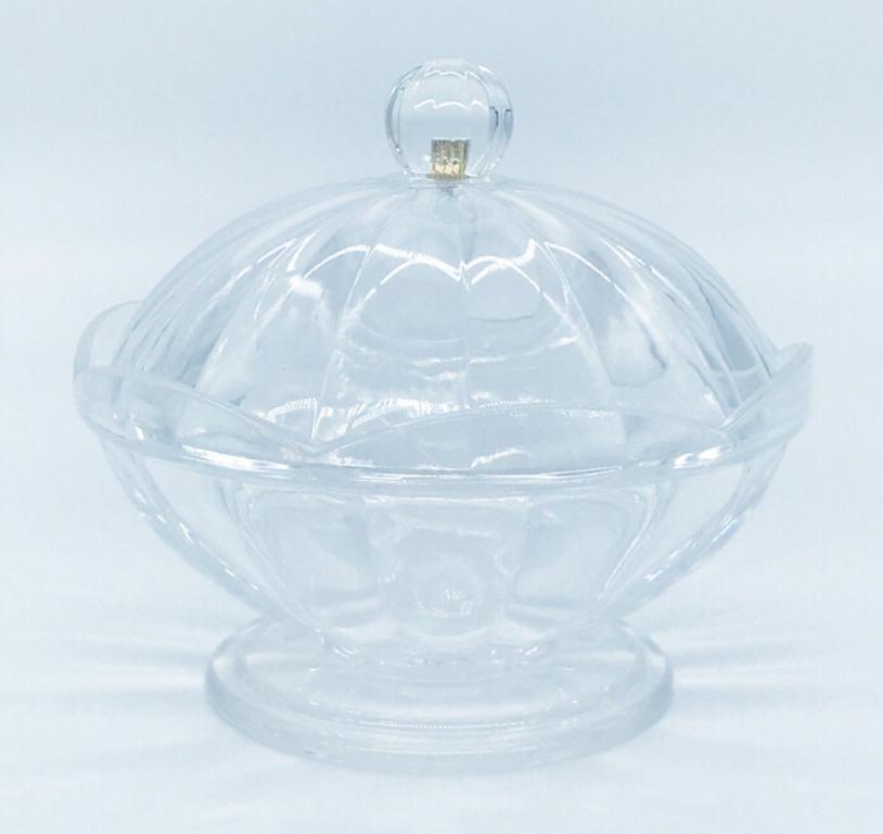 Vague Acrylic Dates Bowl 14 cm Clear