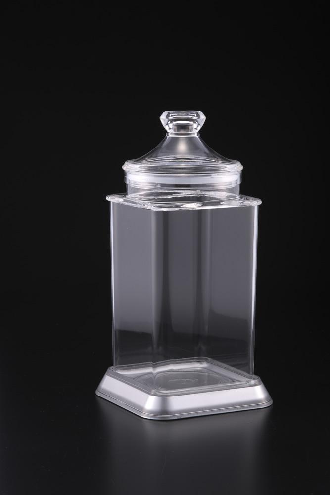 Vague Acrylic Jar Fat Belly S Silver