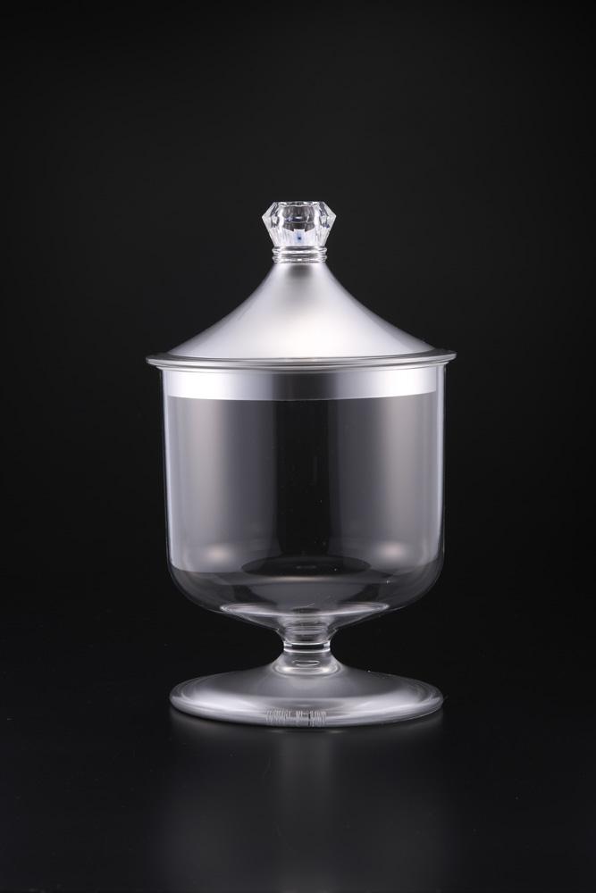 Vague Acrylic Candy Jar Small Silver