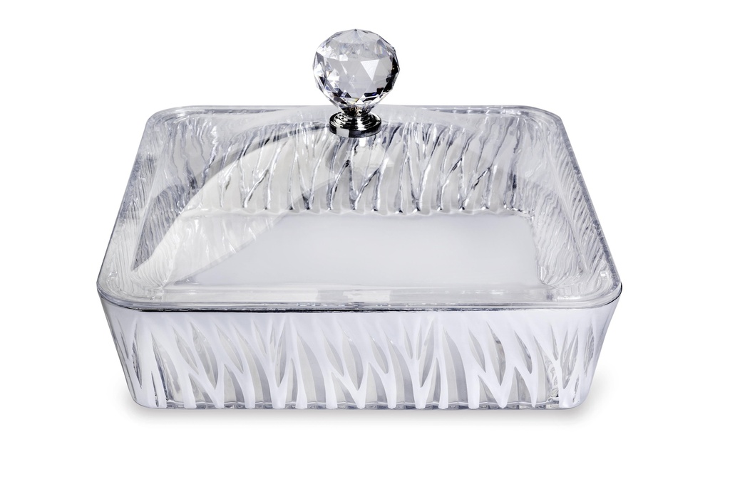 Vague Square Acrylic Candy Box withCover 27.2 cm x 27.2 cm