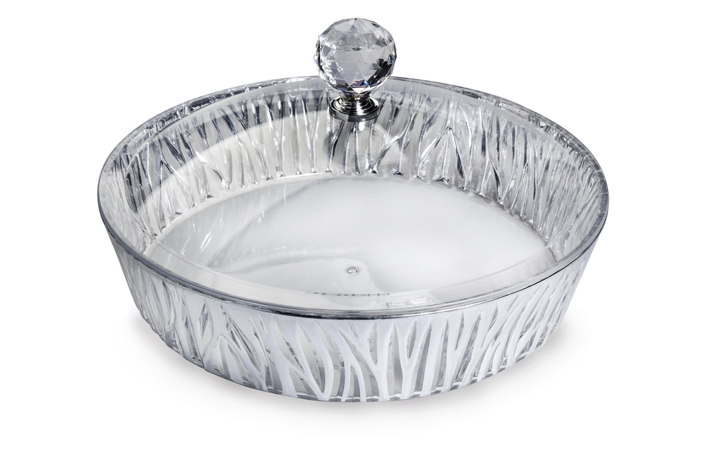 Vague Round Acrylic Candy Box withCover 25.5 cm x 25.5 cm