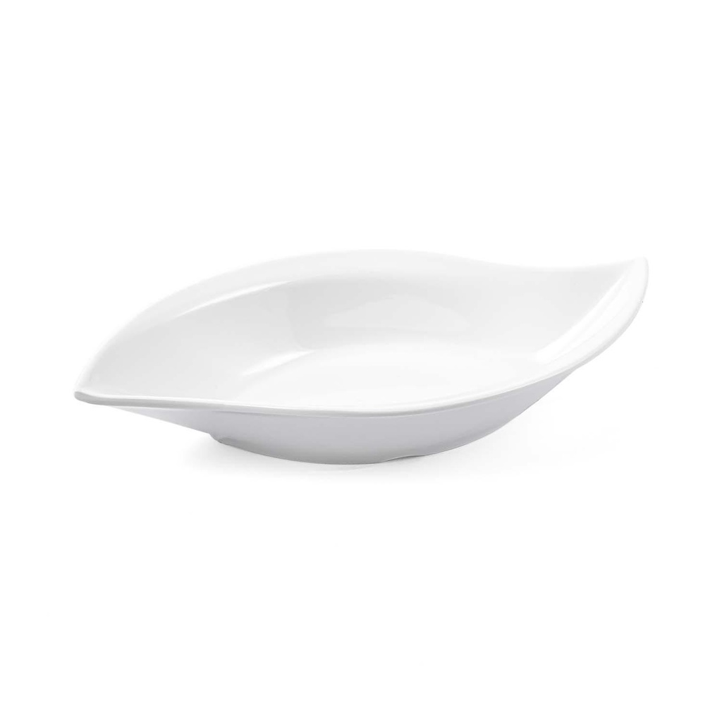 Vague Melamine Leaf Shape Dish 19 cm
