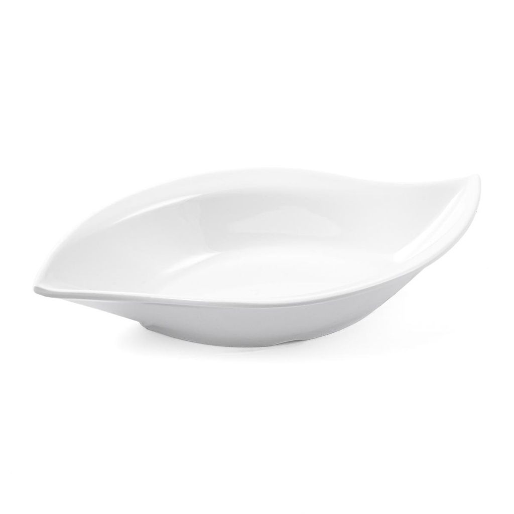 Vague Melamine Leaf Shape Dish 21.5 cm