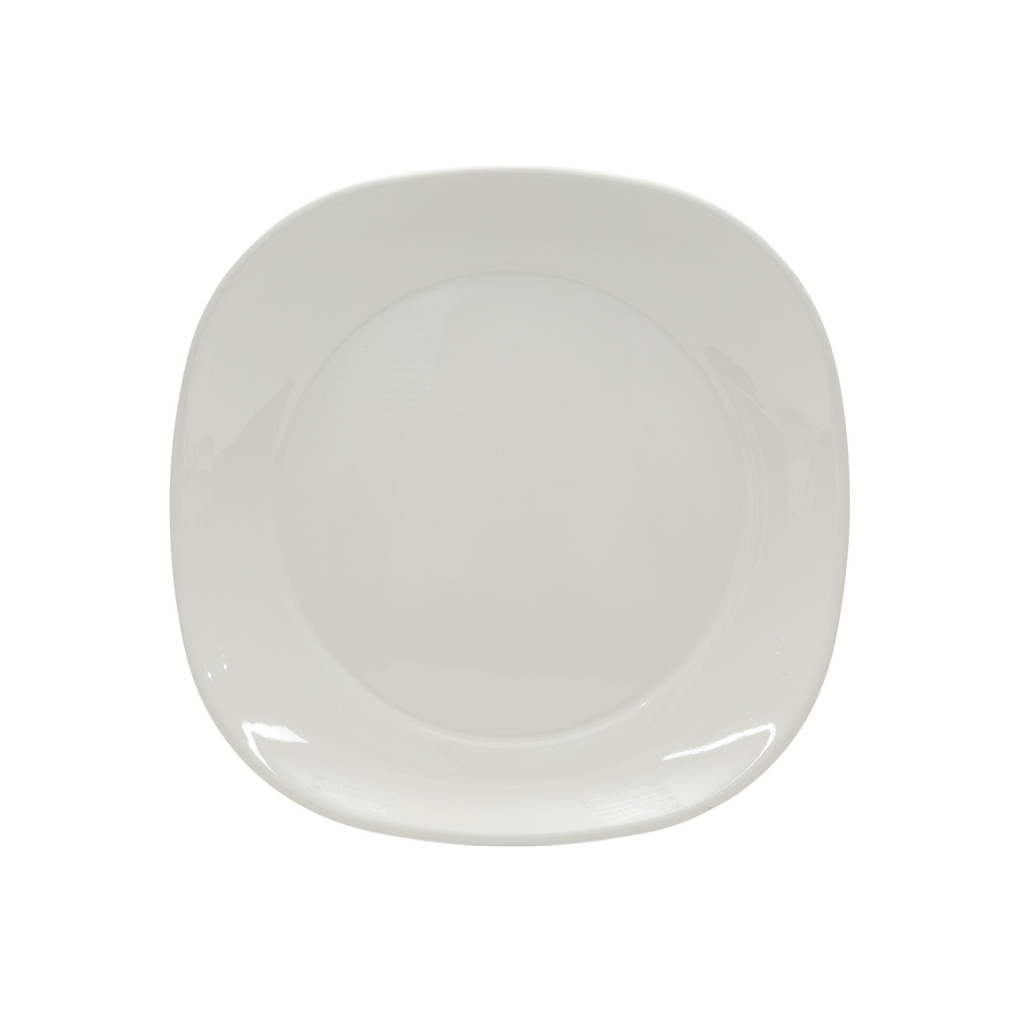 Vague White Melamine Square Plate 22.5 cm x 22.5 cm