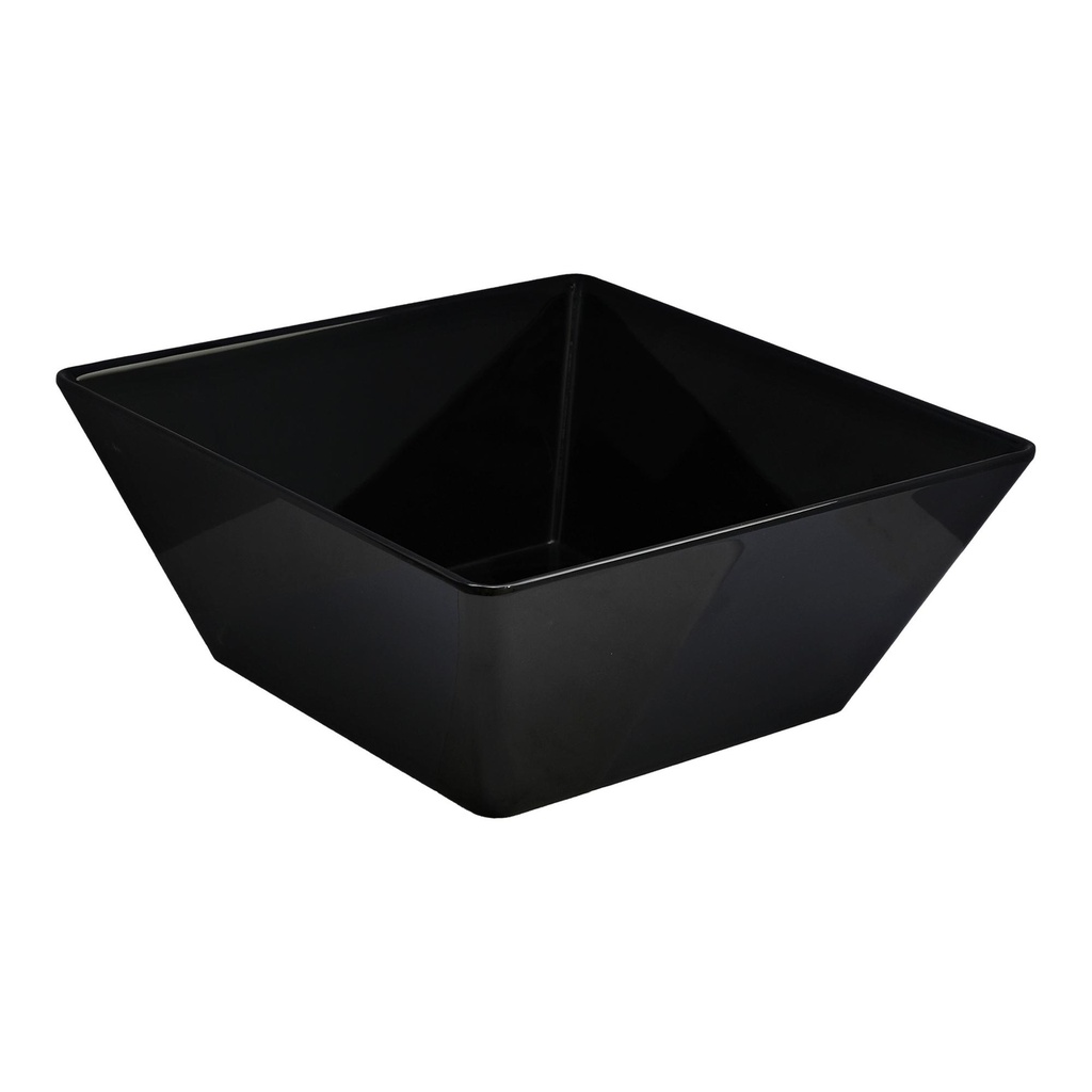 Vague Black Melamine Square Bowl 24 cm x 24 cm x 10 cm