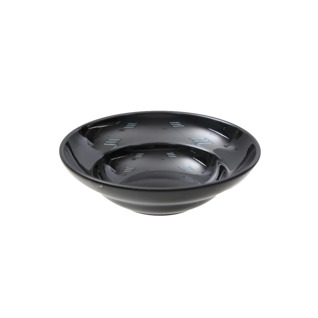 Vague Black Melamine Pasta Plate 15 x 4 cm