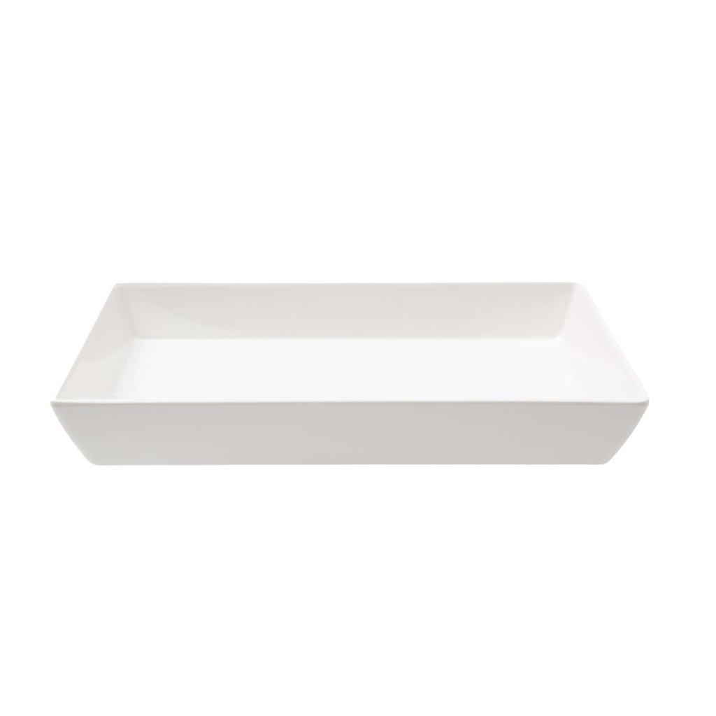 Vague White Melamine Rect. Bowl 27 x 16.3 x 4 cm