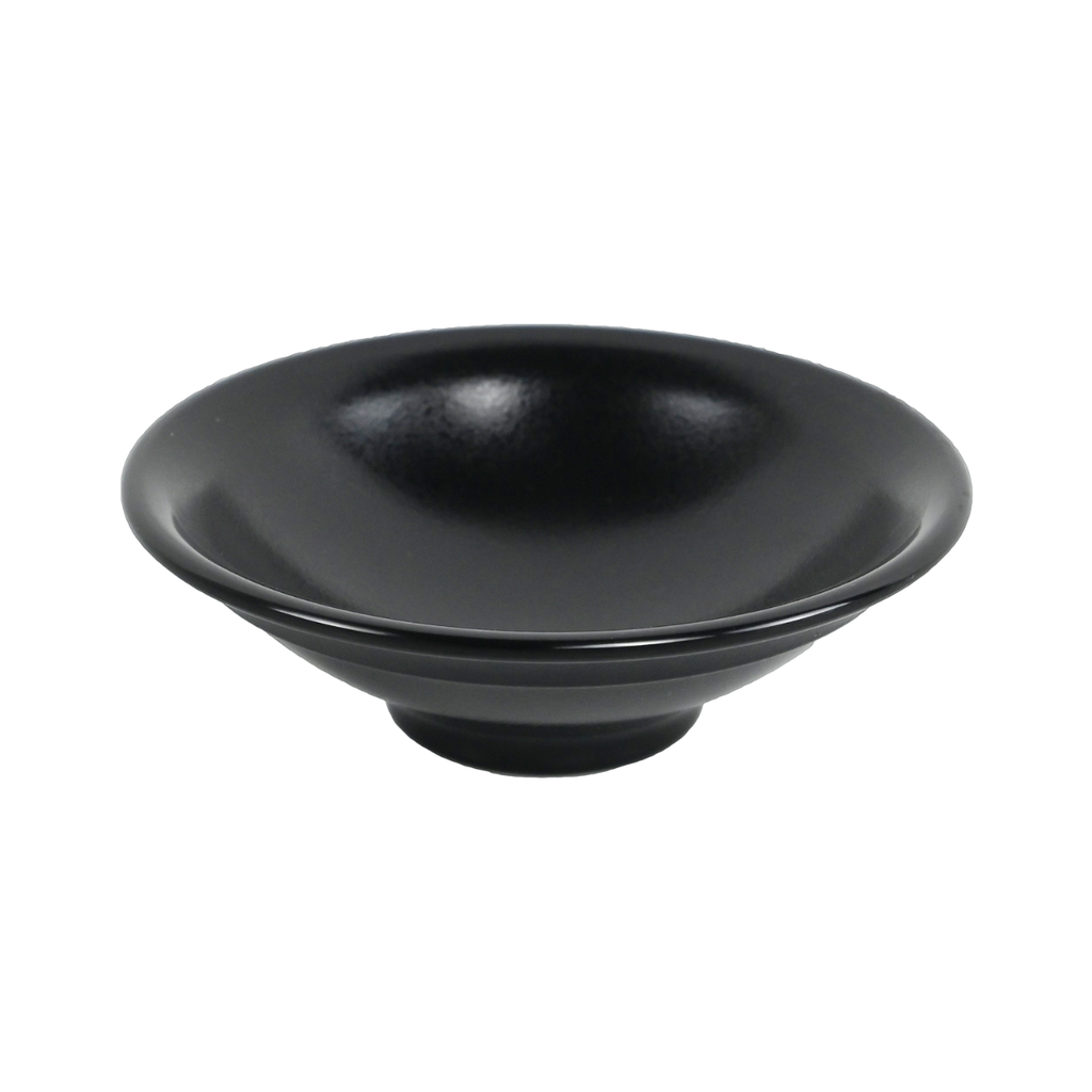Vague Black Melamine Round Humos Bowl 5"