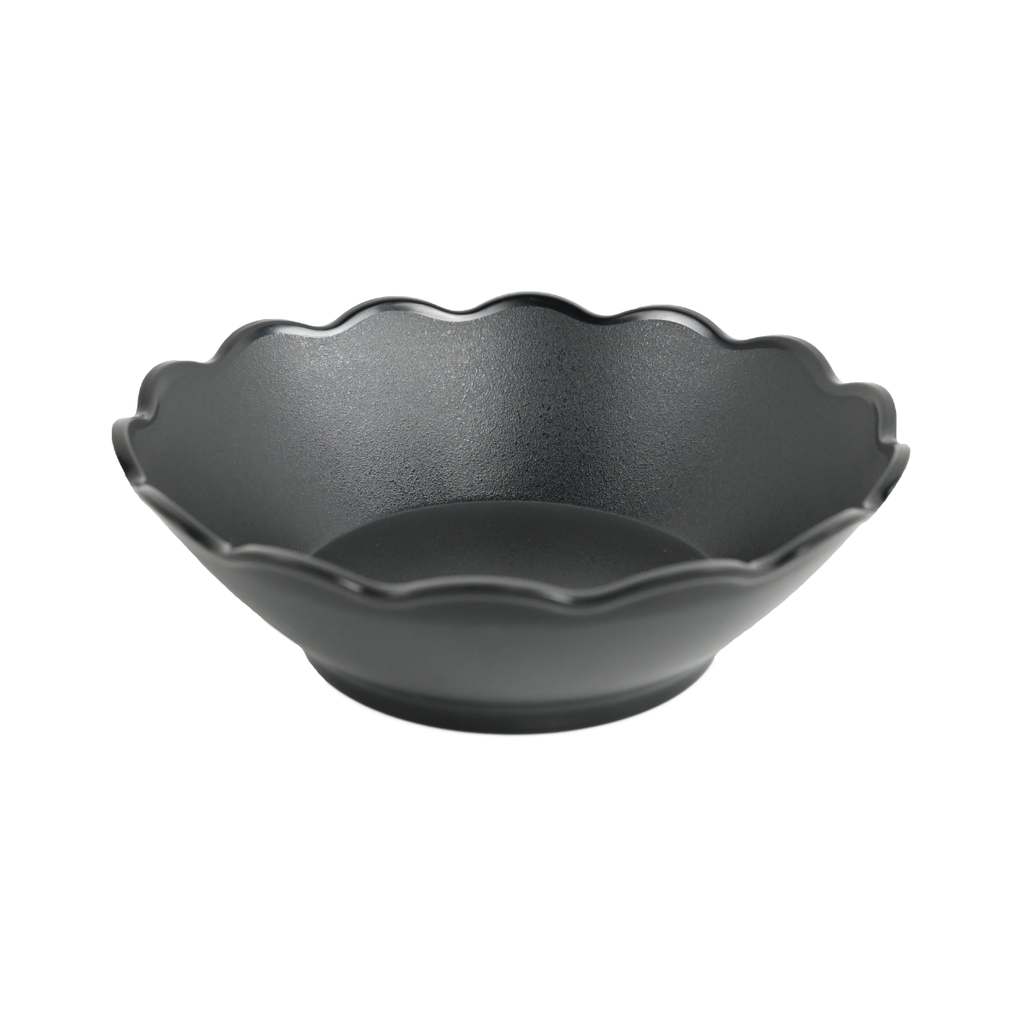 Vague Black Melamine Fruit Bowl 9.5"