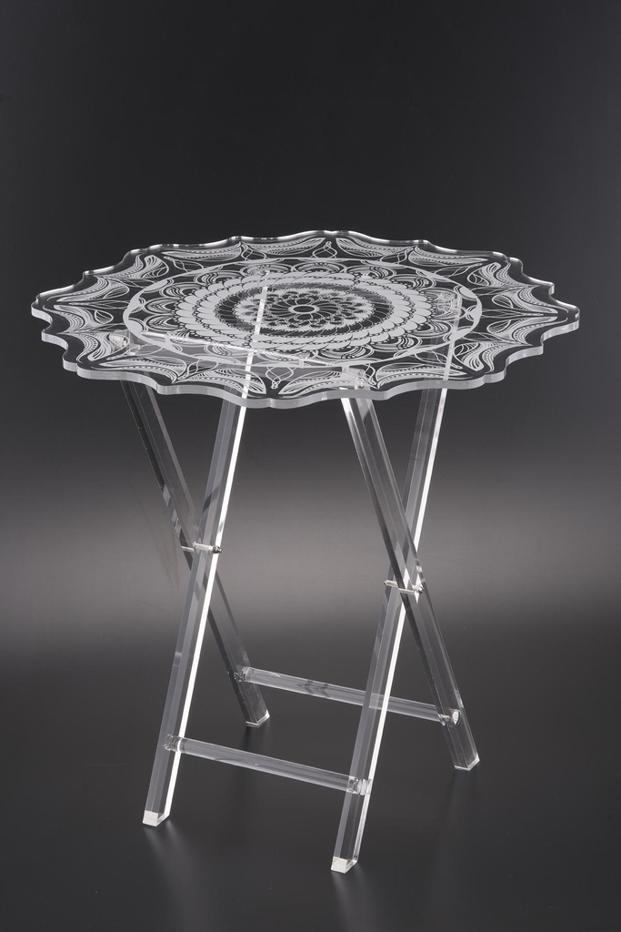 Vague 4 Pcs Table Set W Stand Oct. Star W Silver Printing 50 cm x 50 cm