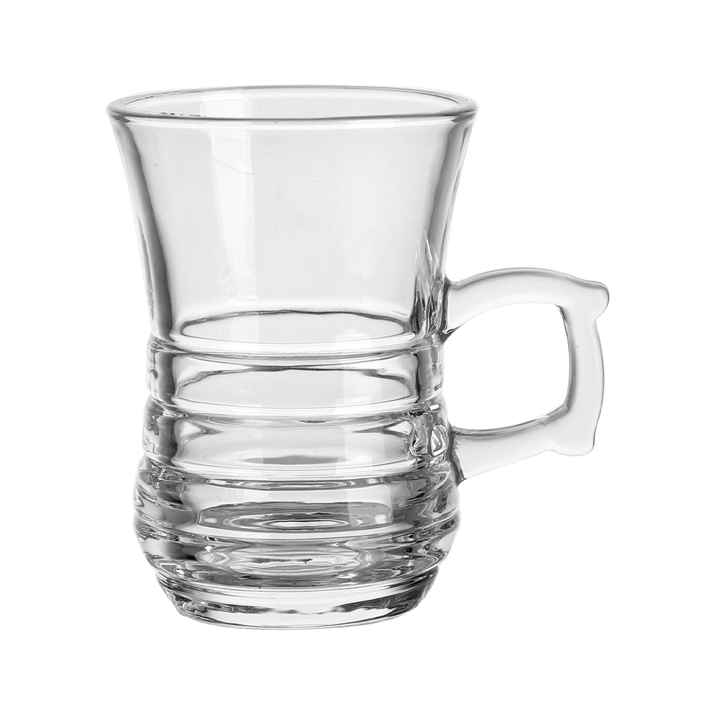 Vague 6 Pcs Glass Tea Istikan 112 ml Set - V01 Design