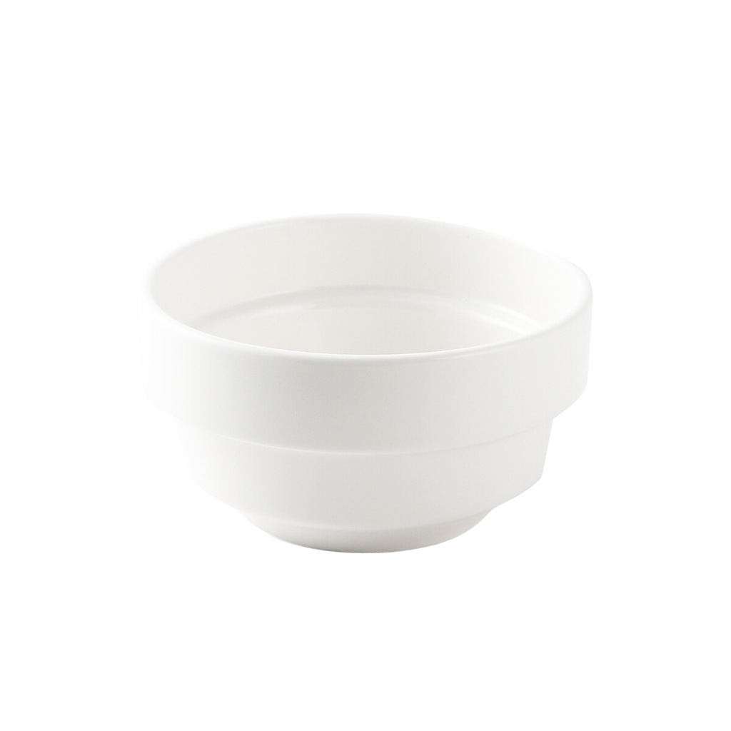 Porceletta Ivory Porcelain Round Stackable Soup Bowl 12 cm