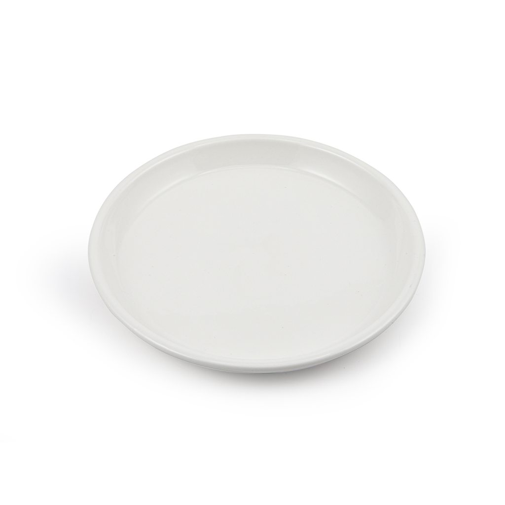 Porceletta Ivory Porcelain Round Flat Plate 9"