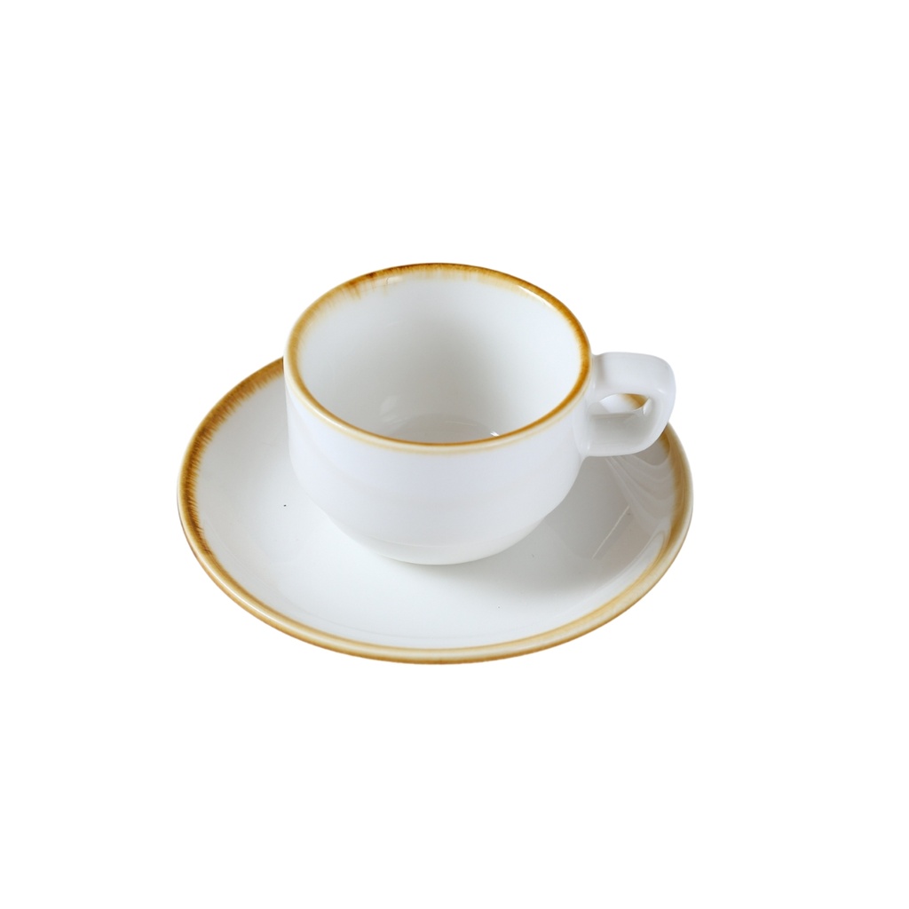 Porceletta Ivory Mocha Coffee Cup & Saucer 80 ml