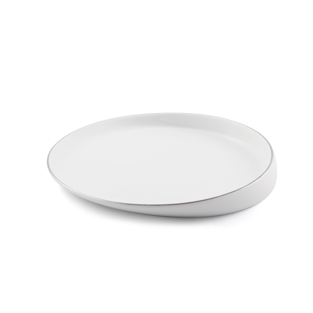 Porcelain Silver Dinner Plate