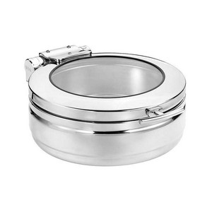 Stainless Steel Round Induction Large Chafing Dish with Glass Lid