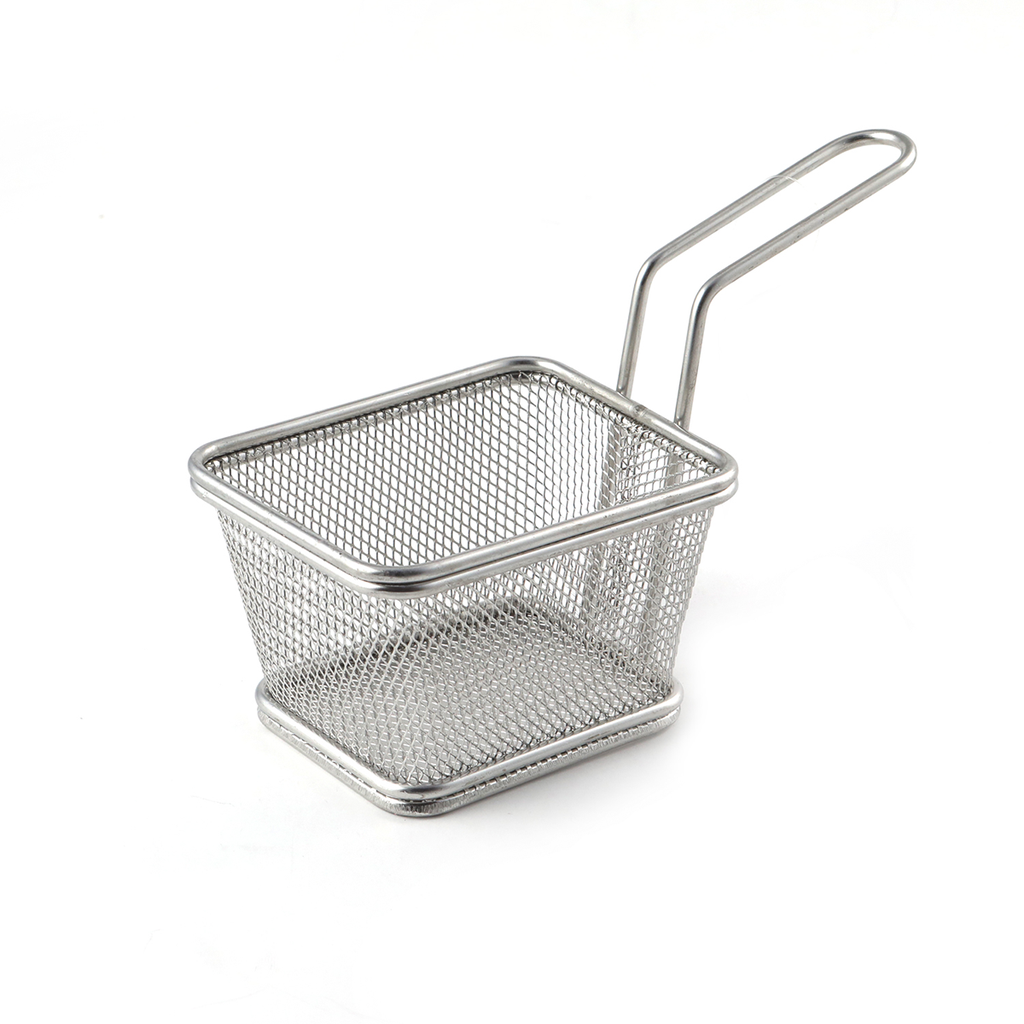 Stainless Steel Rectangular Fry Basket 10.5 cm