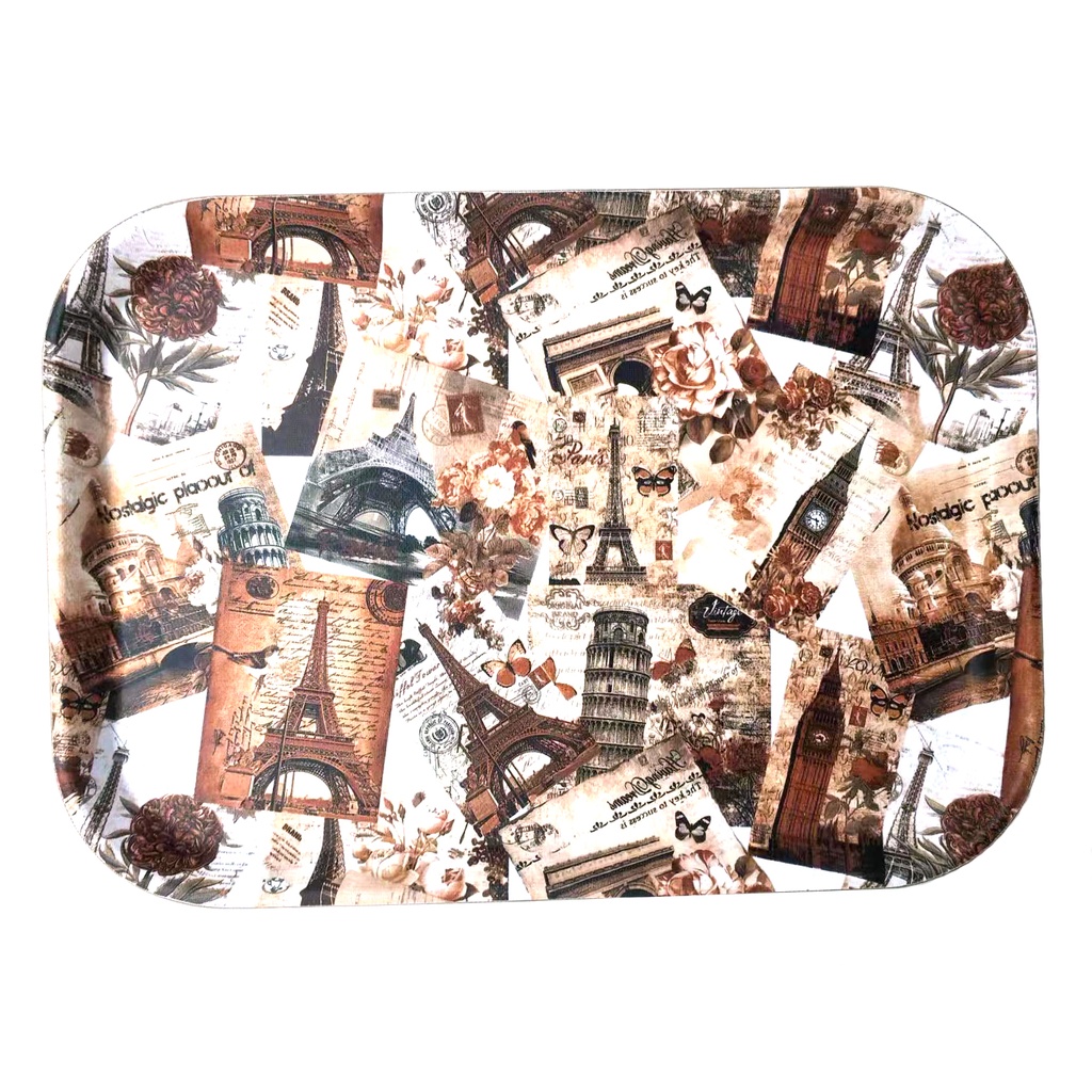 Black Rectangular Tray Available in 5 Desinged patterns 40 cm x 30 cm