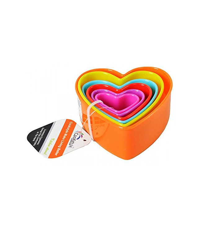 Multicolored Plastic 6 Plastics Cookie Mould Heart