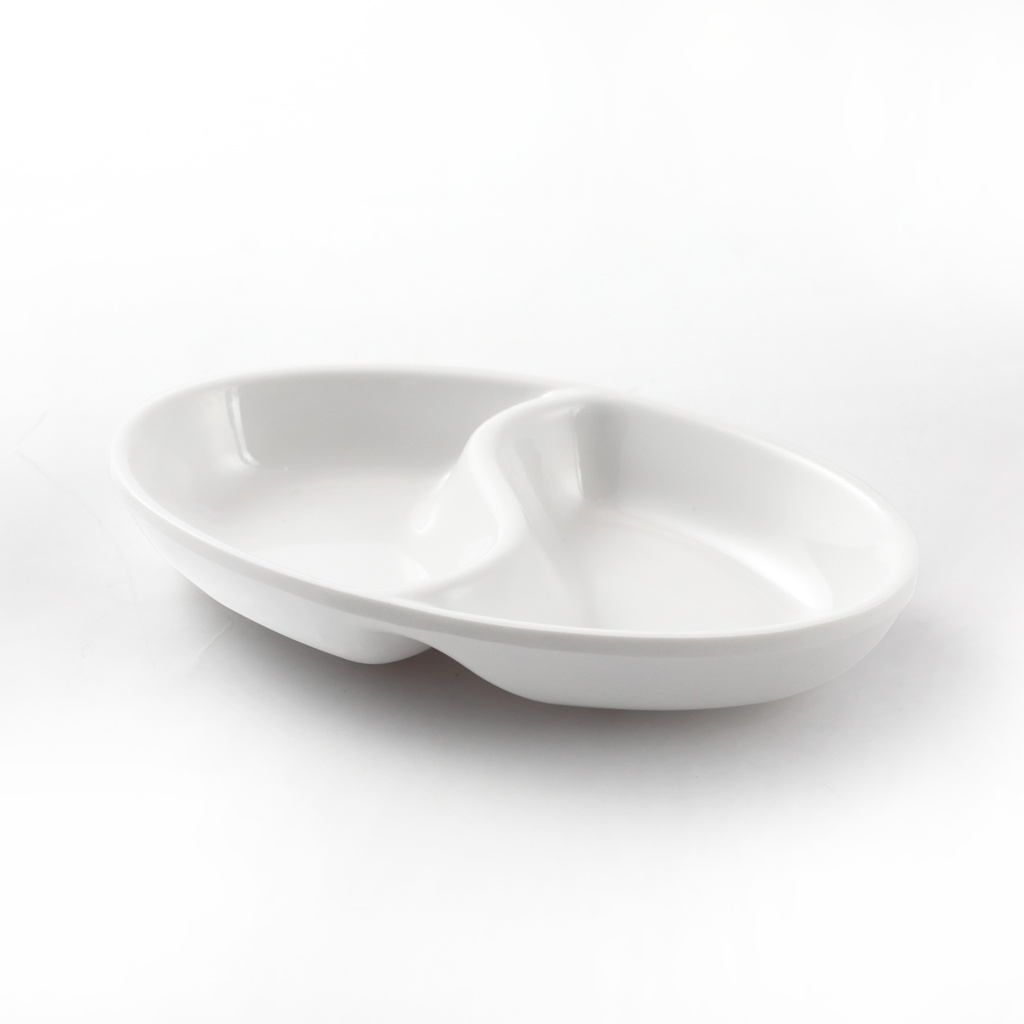 White Melamine Deep Plate 13.1 cm