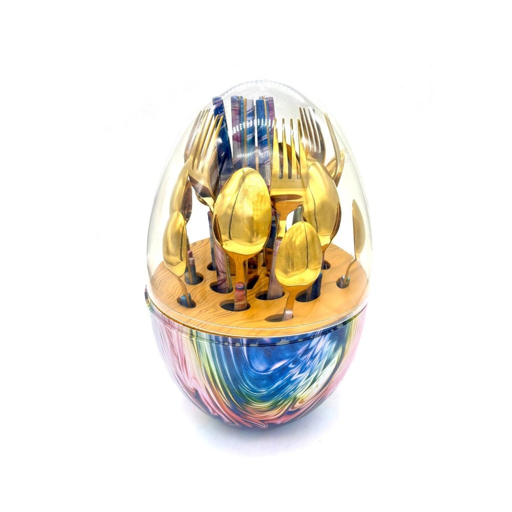 Cutlery Set with Egg Shape Capsule