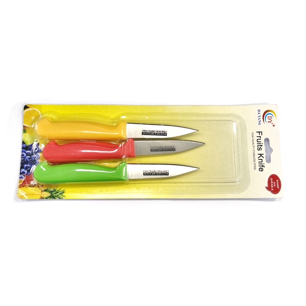 Stainless Steel 6 Pieces Pairing Knives Set Dot Color handle