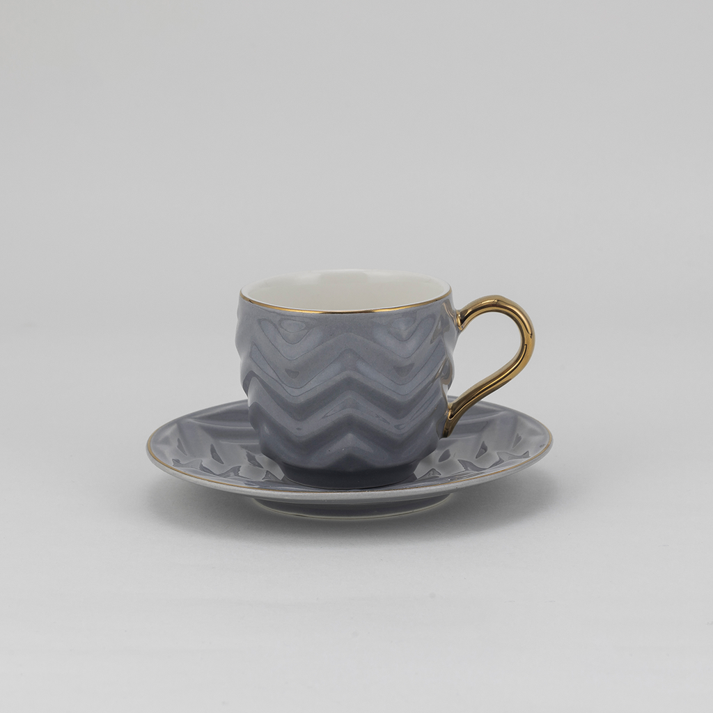Decopor Cadet Grey 6/6 coffee cup and saucer 75 ml RS-2020
