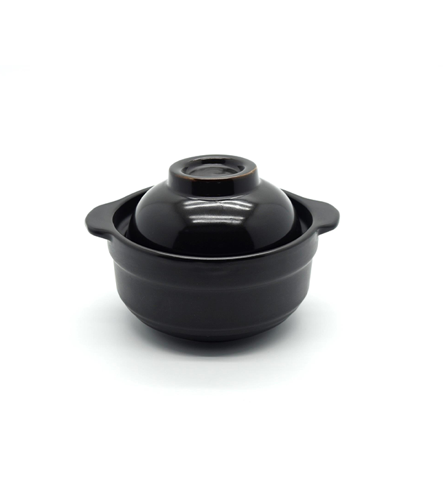 Che Brucia Black Procelain Dinning Fire Bowl with Cover 16.5 cm
