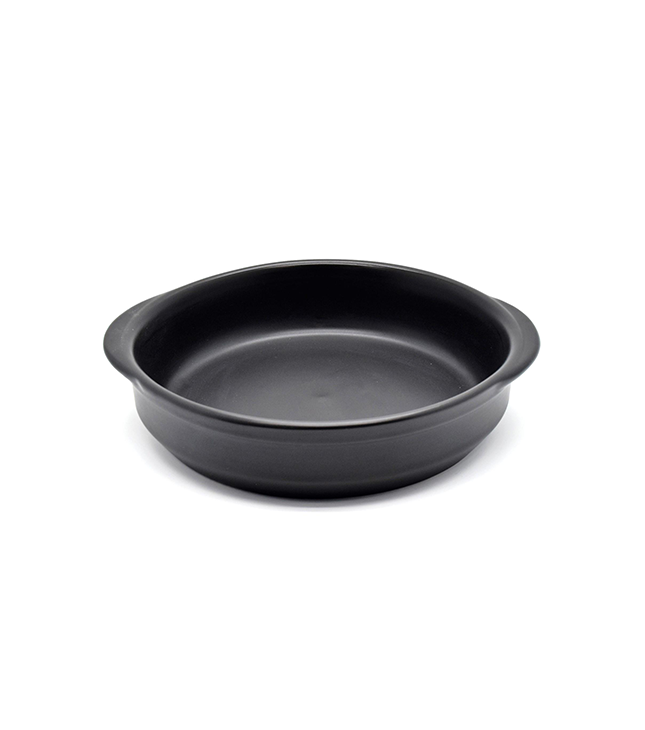 Che Brucia Porcelain Direct Fire Deep Plate 25 cm Black