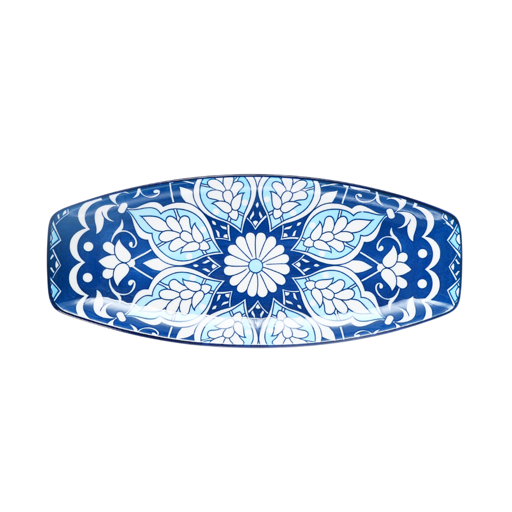 Che Brucia 14" Boat Shape Plate Mosaic Design