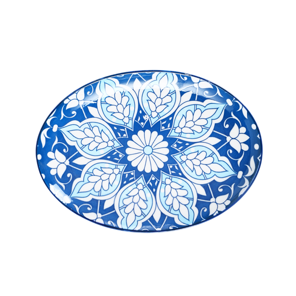 Che Brucia Oval Plate 14" / 35 cm Mosaic Design