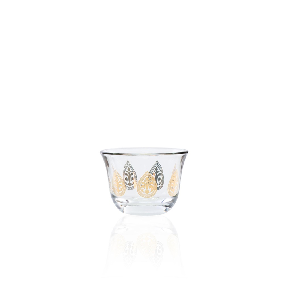 6pcs glass cawa cup / 43403