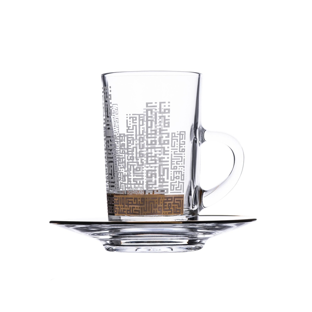 Tea glass and saucer set 12pcs / 46859