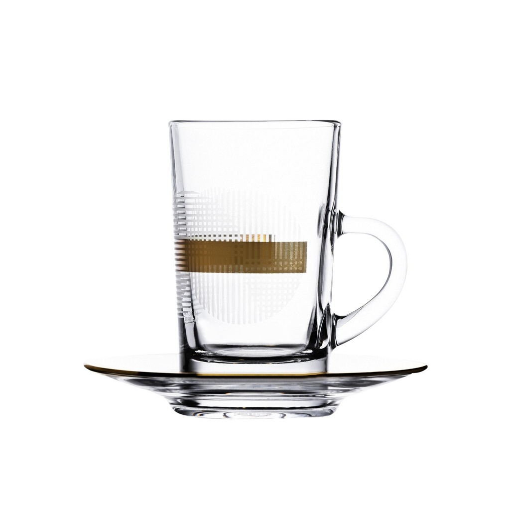 Tea glass and saucer set 12pcs / 46881