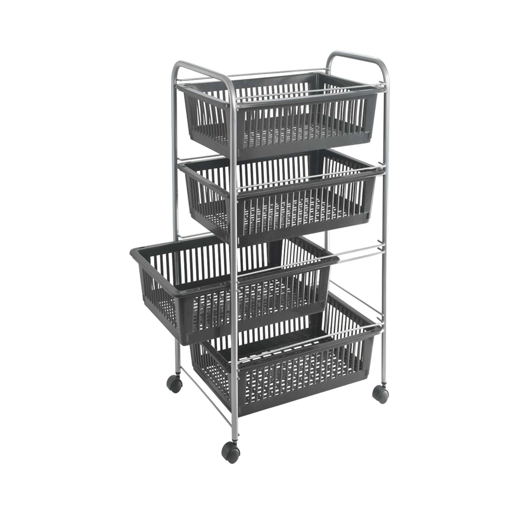 Metaltex Plastic Steel 4 Tier Cart Super jumbo / 342204